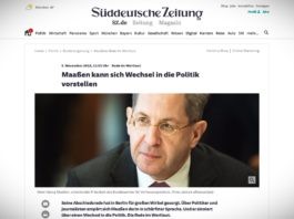 Maassen si dovede představit svou budoucnost v politice Maassenův skandální projev
