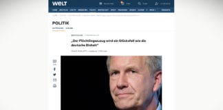 "Přijetí uprchlíků bude stejně šťastným okamžikem, jako německé sjednocení"