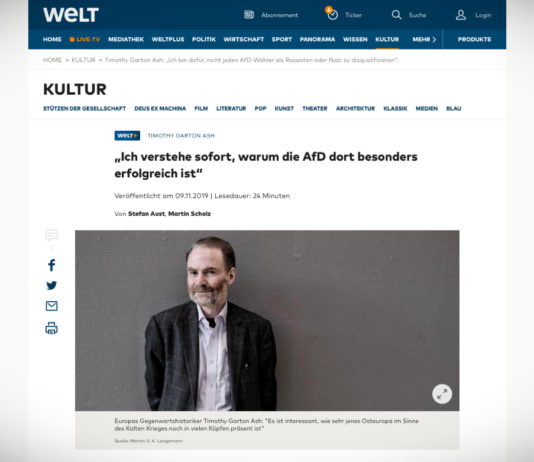 Timothy Garton Ash: "Chápu, proč je AfD tak úspěšná"