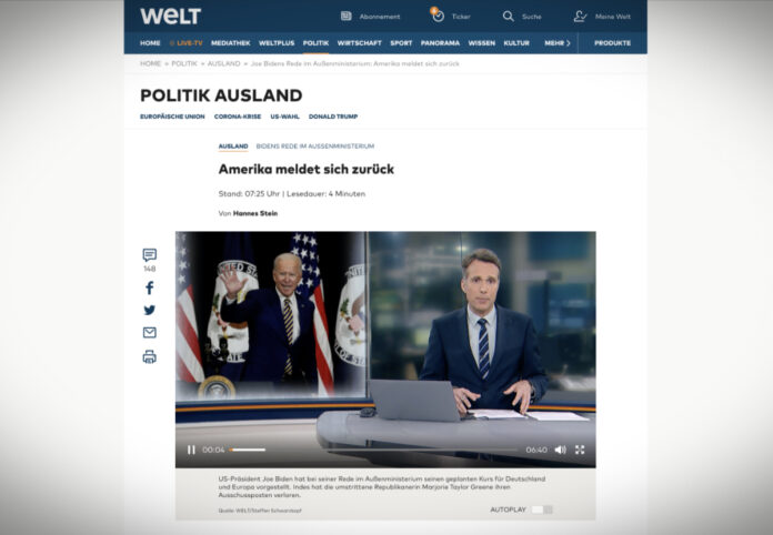 Joe Biden: Amerika je zpět! Joe Biden: Amerika je zpět!