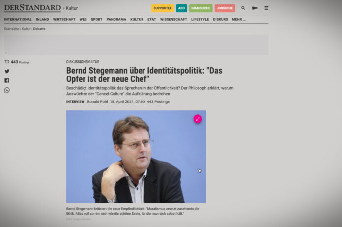 Bernd Stegemann o nové politice identity: "Oběť je novým šéfem"