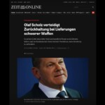 Olaf Scholz hájí zdrženlivost v dodávkách těžkých zbraní