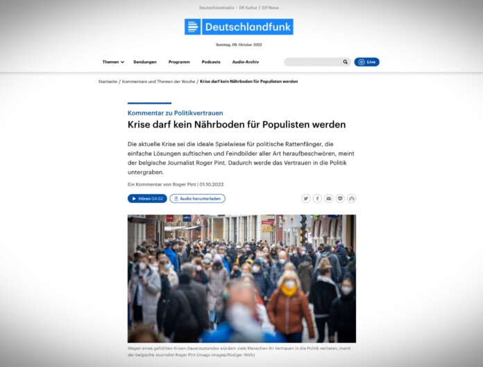 Krize se nesmí stát živnou půdou populistů Krize se nesmí stát živnou půdou populistů